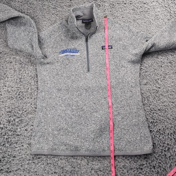 Patagonia Jacket Women Medium Gray 1/4 Zip Embroidered Gorpcore Fleece Casual - Picture 4 of 6